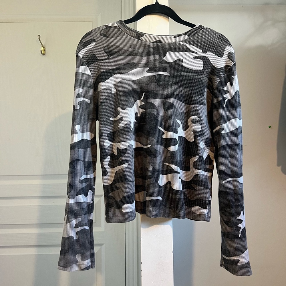 Camouflage Long Sleeve Top